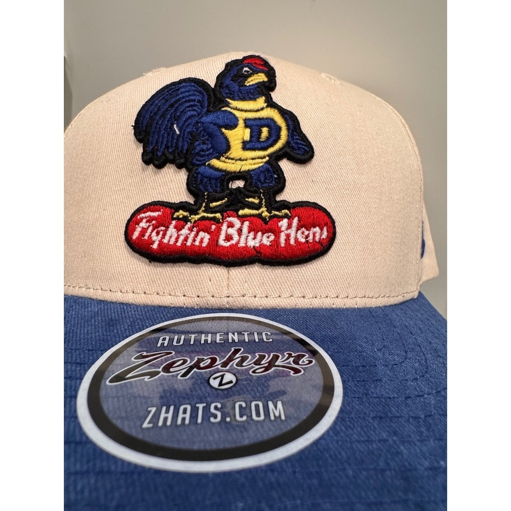 Zephyr Delaware Fightin Blue Hens College Vault Snapback Hat Tan Blue OSFM NEW - Picture 6 of 8